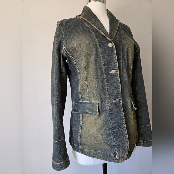 MARC AUREL Denim Fitted Jacket. Size 42 - Picture 2 of 13